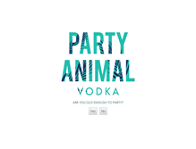 Tablet Screenshot of partyanimalvodka.com